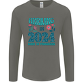Arriving 2024 New Baby Pregnancy Pregnant Mens Long Sleeve T-Shirt Charcoal