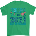 Arriving 2024 New Baby Pregnancy Pregnant Mens T-Shirt 100% Cotton Irish Green