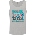 Arriving 2024 New Baby Pregnancy Pregnant Mens Vest Tank Top Sports Grey