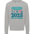 Arriving 2025 New Baby Pregnancy Pregnant Kids Sweatshirt Jumper Sports Grey