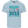 Arriving 2025 New Baby Pregnancy Pregnant Kids T-Shirt Childrens Light Blue