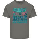 Arriving 2025 New Baby Pregnancy Pregnant Mens Cotton T-Shirt Tee Top Charcoal