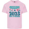 Arriving 2025 New Baby Pregnancy Pregnant Mens Cotton T-Shirt Tee Top Light Pink