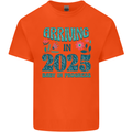 Arriving 2025 New Baby Pregnancy Pregnant Mens Cotton T-Shirt Tee Top Orange