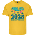 Arriving 2025 New Baby Pregnancy Pregnant Mens Cotton T-Shirt Tee Top Yellow