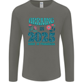 Arriving 2025 New Baby Pregnancy Pregnant Mens Long Sleeve T-Shirt Charcoal
