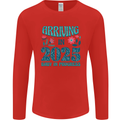 Arriving 2025 New Baby Pregnancy Pregnant Mens Long Sleeve T-Shirt Red
