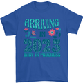 Arriving 2025 New Baby Pregnancy Pregnant Mens T-Shirt 100% Cotton Royal Blue