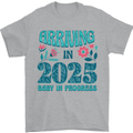 Arriving 2025 New Baby Pregnancy Pregnant Mens T-Shirt 100% Cotton Sports Grey