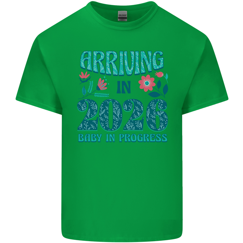 Arriving 2026 New Baby Pregnancy Pregnant Kids T-Shirt Childrens Irish Green
