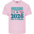 Arriving 2026 New Baby Pregnancy Pregnant Kids T-Shirt Childrens Light Pink