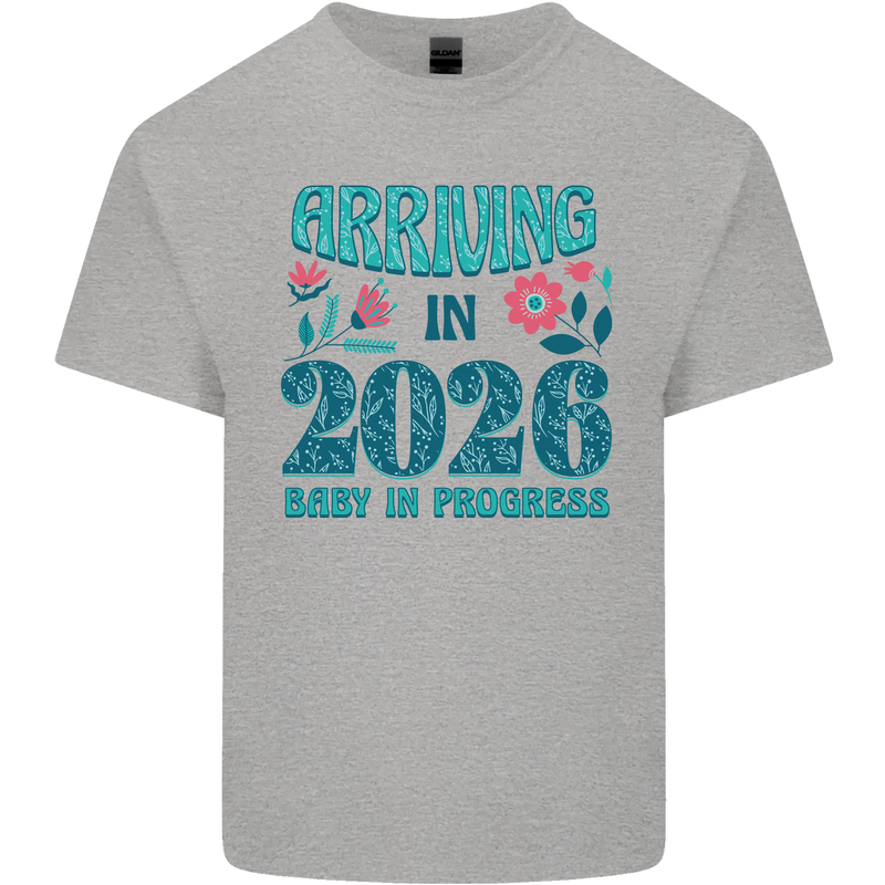 Arriving 2026 New Baby Pregnancy Pregnant Kids T-Shirt Childrens Sports Grey
