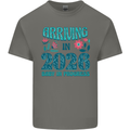 Arriving 2026 New Baby Pregnancy Pregnant Mens Cotton T-Shirt Tee Top Charcoal