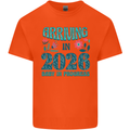 Arriving 2026 New Baby Pregnancy Pregnant Mens Cotton T-Shirt Tee Top Orange
