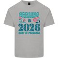 Arriving 2026 New Baby Pregnancy Pregnant Mens Cotton T-Shirt Tee Top Sports Grey