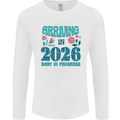 Arriving 2026 New Baby Pregnancy Pregnant Mens Long Sleeve T-Shirt White