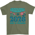 Arriving 2026 New Baby Pregnancy Pregnant Mens T-Shirt 100% Cotton Military Green