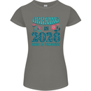 Arriving 2026 New Baby Pregnancy Pregnant Womens Petite Cut T-Shirt Charcoal