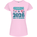 Arriving 2026 New Baby Pregnancy Pregnant Womens Petite Cut T-Shirt Light Pink