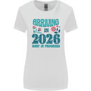 Arriving 2026 New Baby Pregnancy Pregnant Womens Wider Cut T-Shirt White