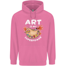 Art is My Superpower Funny Artist Mens 80% Cotton Hoodie Azelea