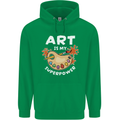 Art is My Superpower Funny Artist Mens 80% Cotton Hoodie Irish Green