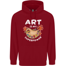 Art is My Superpower Funny Artist Mens 80% Cotton Hoodie Red