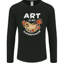 Art is My Superpower Funny Artist Mens Long Sleeve T-Shirt Black