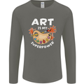 Art is My Superpower Funny Artist Mens Long Sleeve T-Shirt Charcoal
