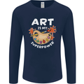 Art is My Superpower Funny Artist Mens Long Sleeve T-Shirt Navy Blue