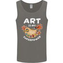 Art is My Superpower Funny Artist Mens Vest Tank Top Charcoal
