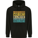 As Long as the Dog Lives Funny Movie Mens 80% Cotton Hoodie Black