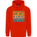 As Long as the Dog Lives Funny Movie Mens 80% Cotton Hoodie Bright Red