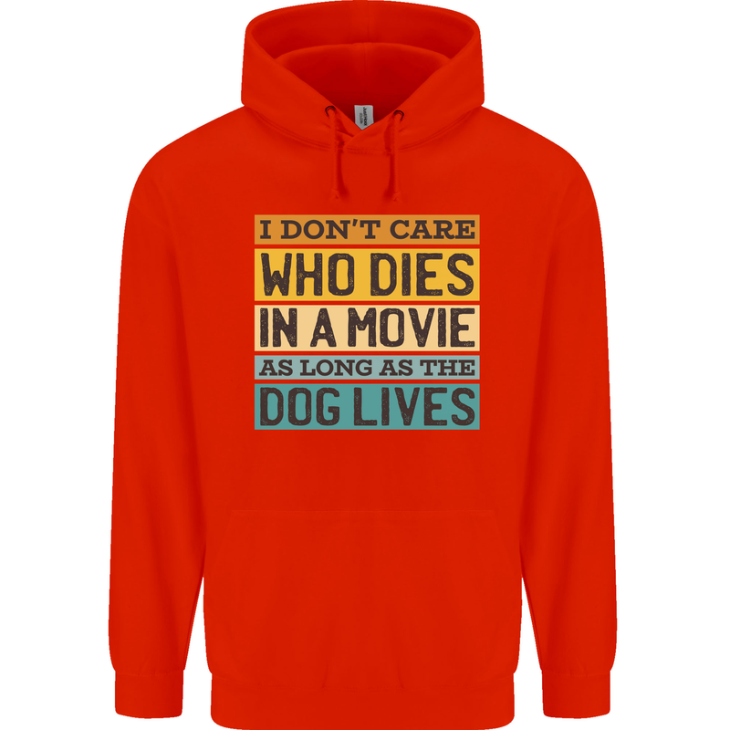 As Long as the Dog Lives Funny Movie Mens 80% Cotton Hoodie Bright Red