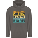 As Long as the Dog Lives Funny Movie Mens 80% Cotton Hoodie Charcoal