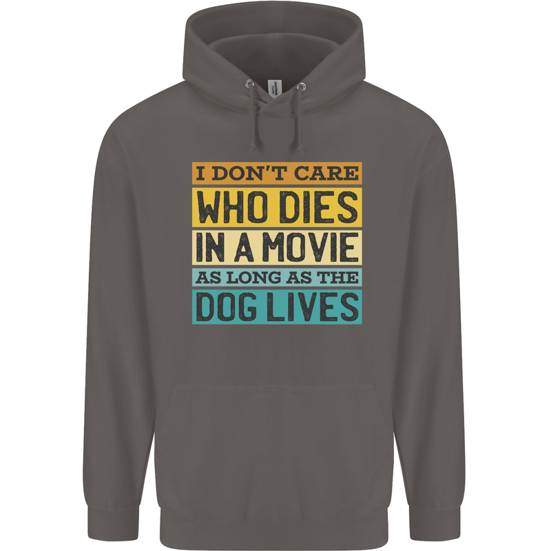 As Long as the Dog Lives Funny Movie Mens 80% Cotton Hoodie Charcoal