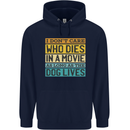 As Long as the Dog Lives Funny Movie Mens 80% Cotton Hoodie Navy Blue