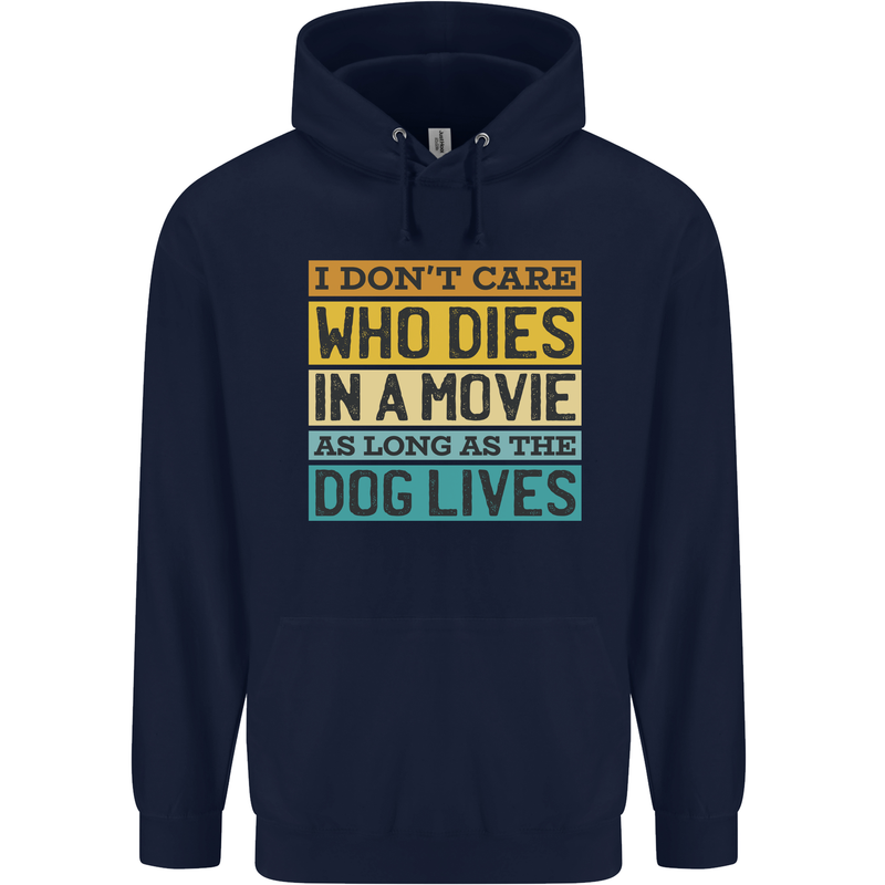 As Long as the Dog Lives Funny Movie Mens 80% Cotton Hoodie Navy Blue