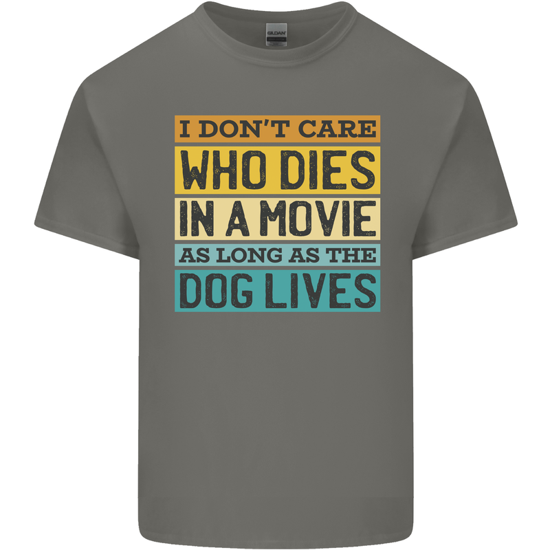 As Long as the Dog Lives Funny Movie Mens Cotton T-Shirt Tee Top Charcoal