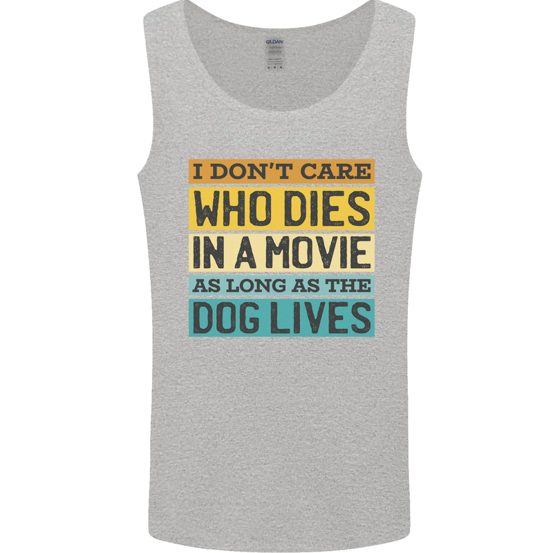 As Long as the Dog Lives Funny Movie Mens Vest Tank Top Sports Grey