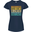 As Long as the Dog Lives Funny Movie Womens Petite Cut T-Shirt Navy Blue