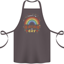 Asian and Gay Funny Gaysian LGBT Pride Cotton Apron 100% Organic Dark Grey