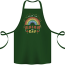 Asian and Gay Funny Gaysian LGBT Pride Cotton Apron 100% Organic Forest Green