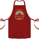 Asian and Gay Funny Gaysian LGBT Pride Cotton Apron 100% Organic Maroon