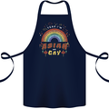 Asian and Gay Funny Gaysian LGBT Pride Cotton Apron 100% Organic Navy Blue
