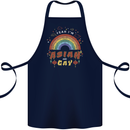 Asian and Gay Funny Gaysian LGBT Pride Cotton Apron 100% Organic Navy Blue