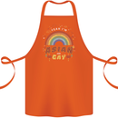 Asian and Gay Funny Gaysian LGBT Pride Cotton Apron 100% Organic Orange