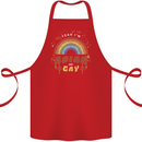 Asian and Gay Funny Gaysian LGBT Pride Cotton Apron 100% Organic Red