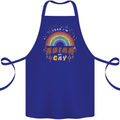 Asian and Gay Funny Gaysian LGBT Pride Cotton Apron 100% Organic Royal Blue