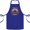 Asian and Gay Funny Gaysian LGBT Pride Cotton Apron 100% Organic Royal Blue